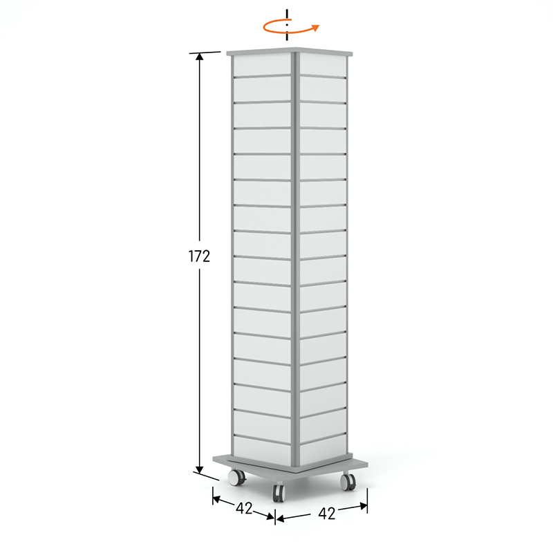 Γόνδολα Slat `Tower` περιστρεφόμενη 34x34x175cm σε ρόδες